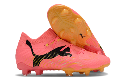 Puma Future Ultimate FG Firm Ground Soccer Cleats - Pink/Black/Yellow