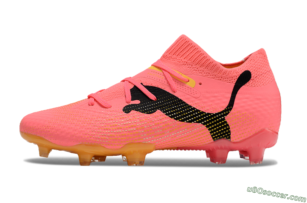 Puma Future Ultimate FG Firm Ground Soccer Cleats - Pink/Black/Yellow 2