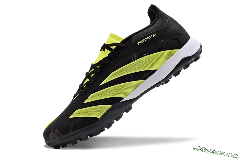 Adidas Predator 24 Elite TF Artificial Turf Soccer Shoes - Black/Yellow/White 5