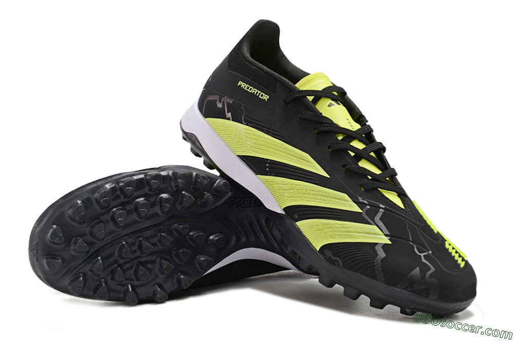 Adidas Predator 24 Elite TF Artificial Turf Soccer Shoes - Black/Yellow/White 3