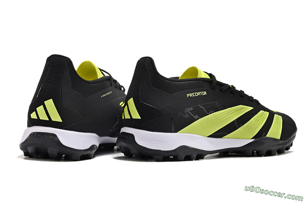 Adidas Predator 24 Elite TF Artificial Turf Soccer Shoes - Black/Yellow/White 6