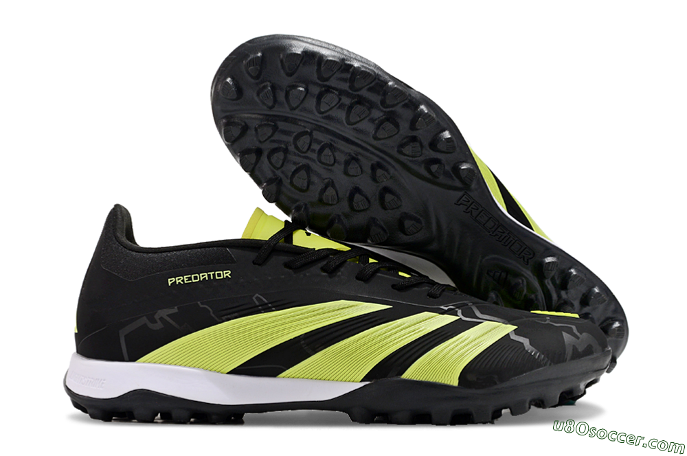 Adidas Predator 24 Elite TF Artificial Turf Soccer Shoes - Black/Yellow/White 1