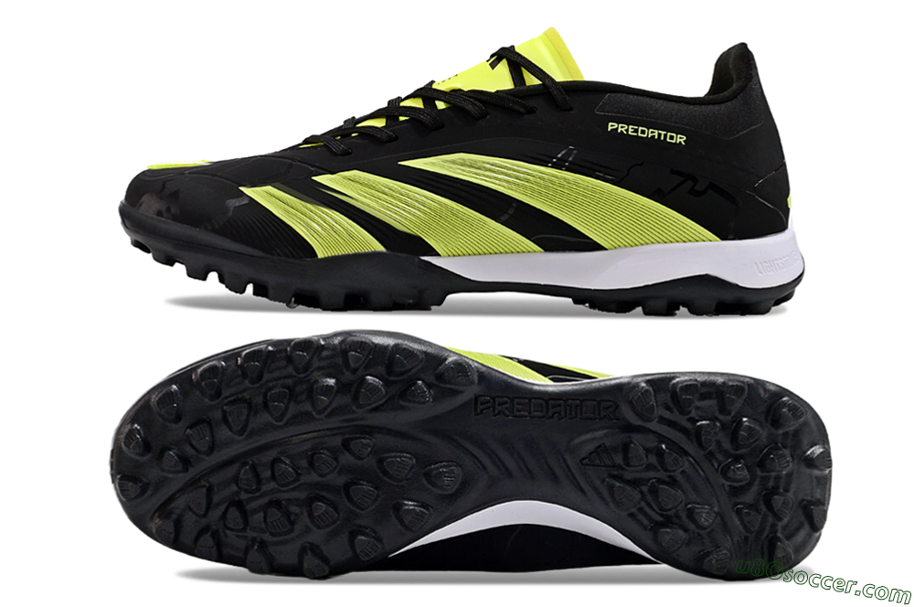 Adidas Predator 24 Elite TF Artificial Turf Soccer Shoes - Black/Yellow/White 0