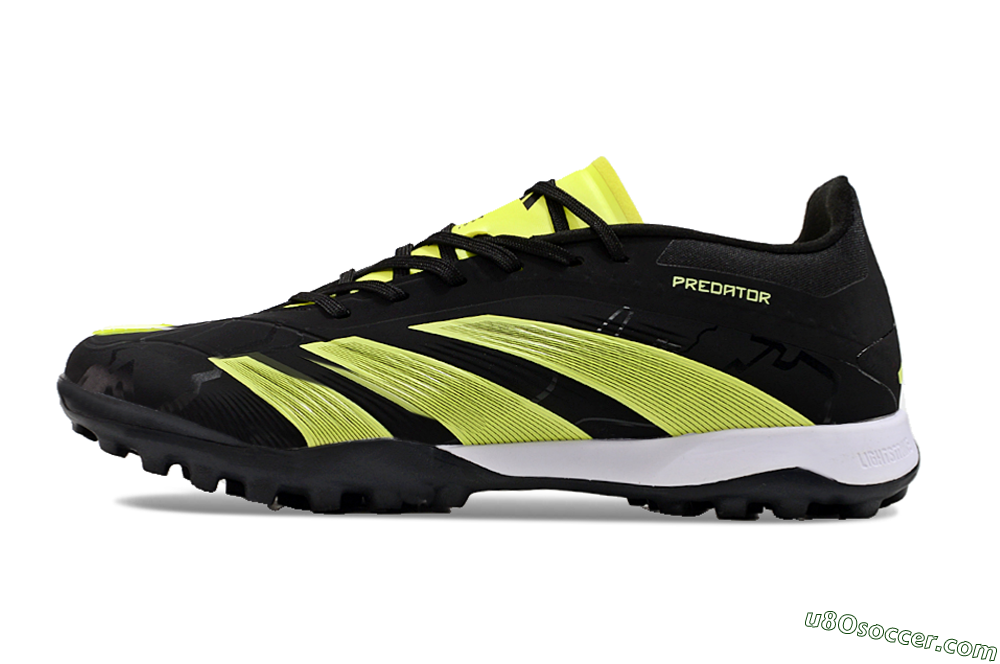Adidas Predator 24 Elite TF Artificial Turf Soccer Shoes - Black/Yellow/White 2
