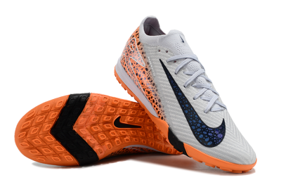 Nike Air Zoom Mercurial Vapor 15 Elite TF Artificial Turf Soccer Shoes - Grey/Orange/Black