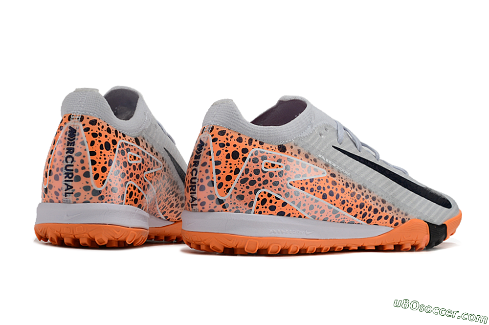 Nike Air Zoom Mercurial Vapor 15 Elite TF Artificial Turf Soccer Shoes - Grey/Orange/Black 6