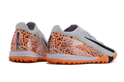 Nike Air Zoom Mercurial Vapor 15 Elite TF Artificial Turf Soccer Shoes - Grey/Orange/Black