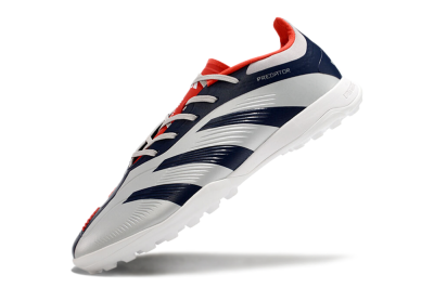 Adidas Predator 24 Elite TF Artificial Turf Soccer Shoes - Silver/Blue/Red