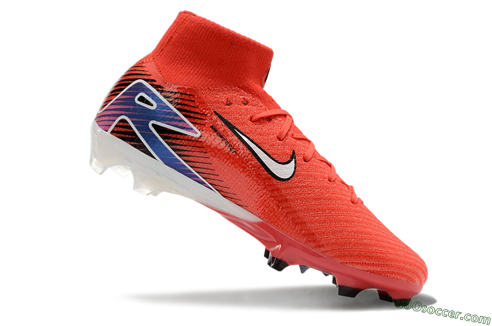 Nike Air Zoom Mercurial Superfly 10 Elite FG Firm Ground Soccer Cleats - Red/White/Blue 4