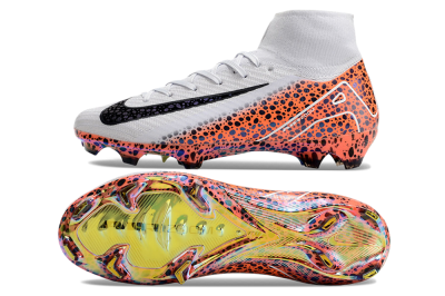 Nike Air Zoom Mercurial Superfly 10 Elite FG Firm Ground Soccer Cleats - Grey/Leopard/Gold