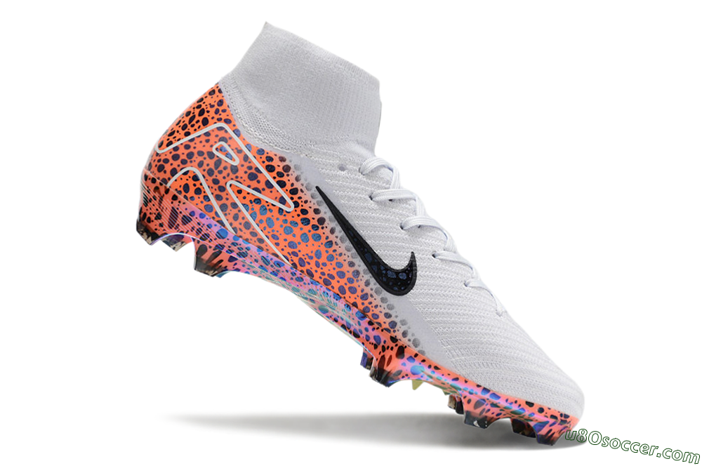 Nike Air Zoom Mercurial Superfly 10 Elite FG Firm Ground Soccer Cleats - Grey/Leopard/Gold 4