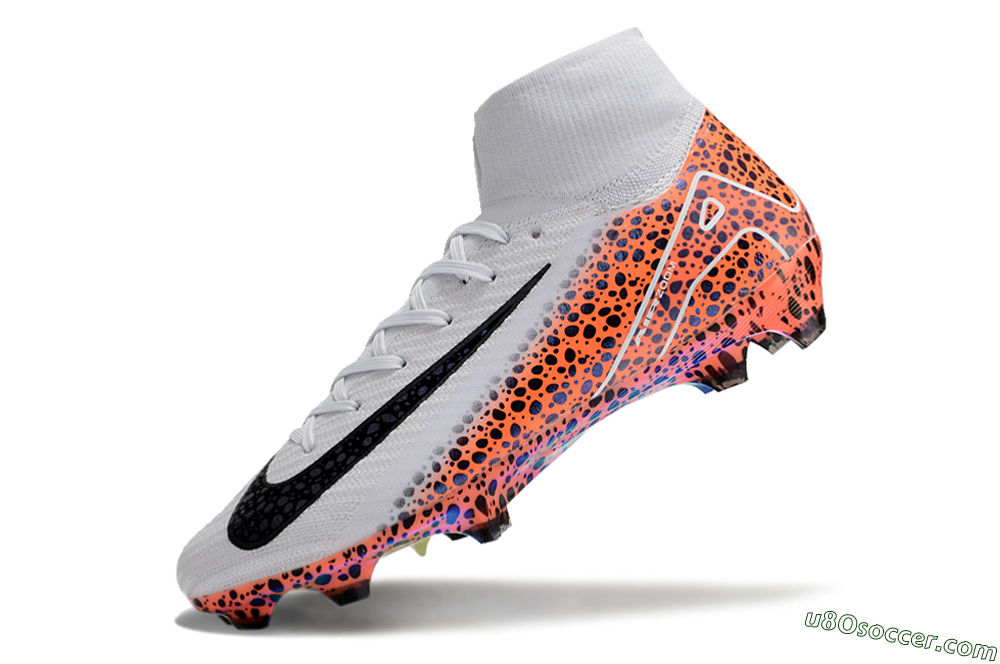 Nike Air Zoom Mercurial Superfly 10 Elite FG Firm Ground Soccer Cleats - Grey/Leopard/Gold 5