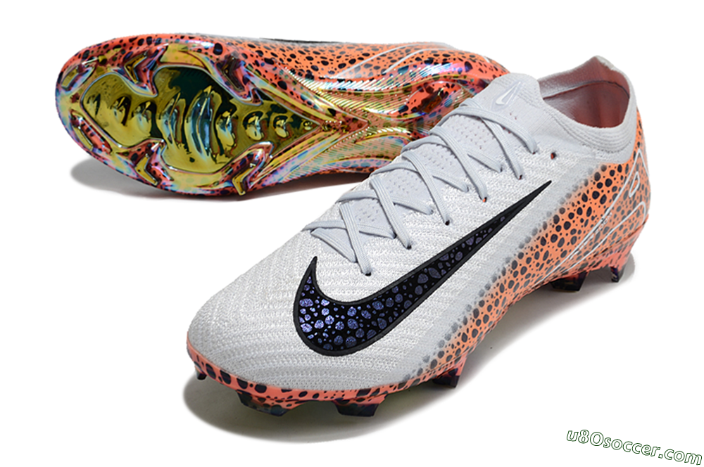 Nike Air Zoom Mercurial Vapor 16 Elite FG Firm Ground Soccer Cleats - Grey/Black/Leopard 3