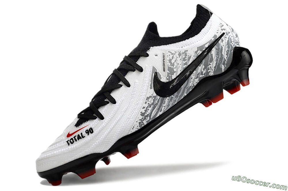 Nike Phantom Luna Elite FG Firm Ground Soccer Cleats - White/Red/Black/Grey 5
