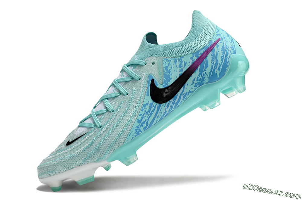 Nike Phantom Luna 2 Elite LV8 FG Firm Ground Soccer Cleats - Jade/Black/Purple 5