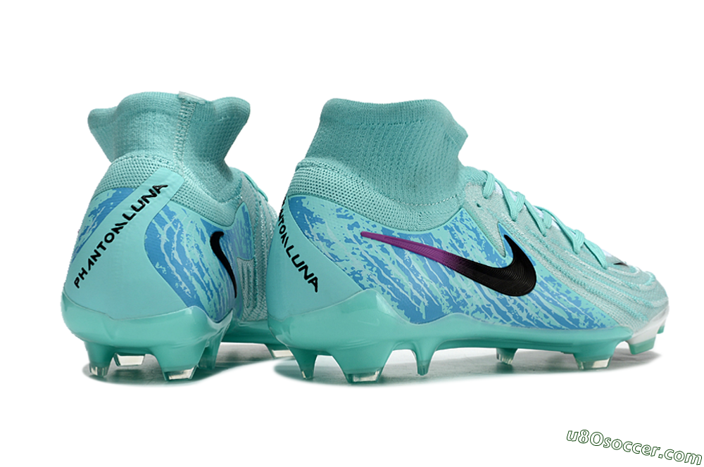 Nike Phantom Luna 2 Elite LV8 FG Firm Ground Soccer Cleats - Jade/Black/Purple 6