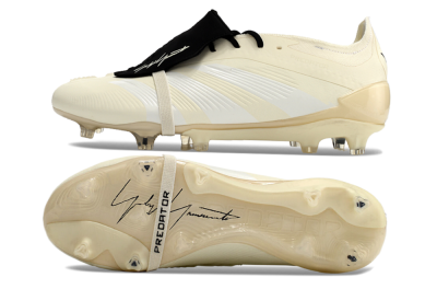Adidas Predator Elite Foldover Tongue FG Firm Ground Soccer Cleats - Beige/White/Black