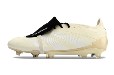 Adidas Predator Elite Foldover Tongue FG Firm Ground Soccer Cleats - Beige/White/Black