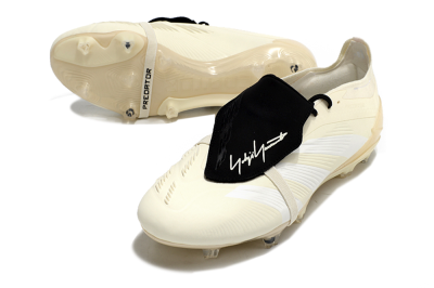 Adidas Predator Elite Foldover Tongue FG Firm Ground Soccer Cleats - Beige/White/Black