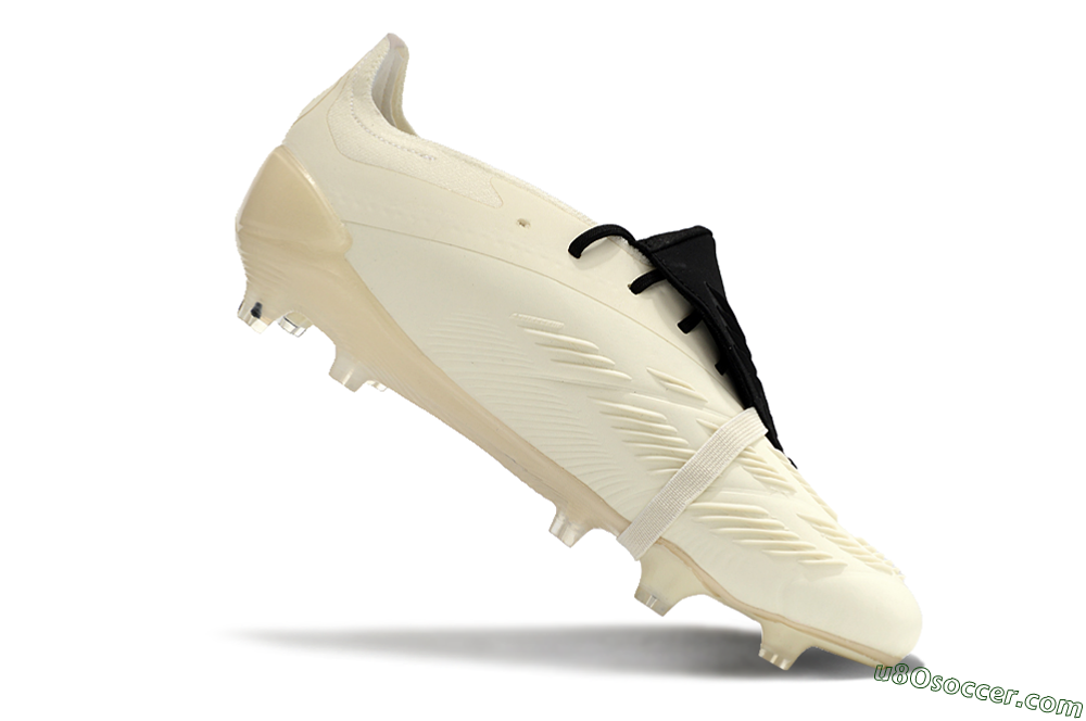 Adidas Predator Elite Foldover Tongue FG Firm Ground Soccer Cleats - Beige/White/Black 4