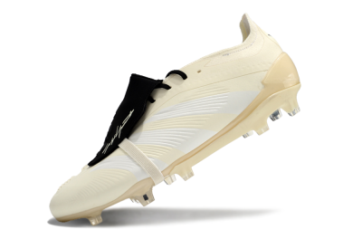 Adidas Predator Elite Foldover Tongue FG Firm Ground Soccer Cleats - Beige/White/Black