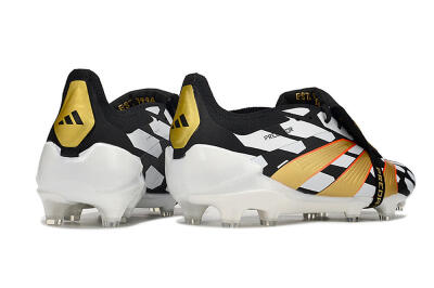 Adidas Predator Elite Foldover Tongue FG Firm Ground Soccer Cleats - Black/White/Gold