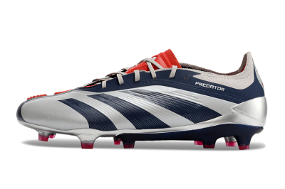 Adidas Predator Accuracy Elite FG Firm Ground Soccer Cleats - Silver/Blue/Red