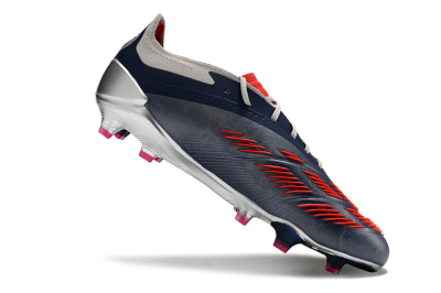 Adidas Predator Accuracy Elite FG Firm Ground Soccer Cleats - Silver/Blue/Red
