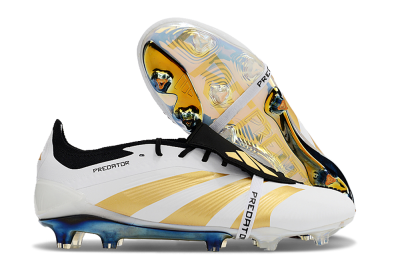 Adidas Predator Elite Foldover Tongue FG Firm Ground Soccer Cleats - White/Gold/Black