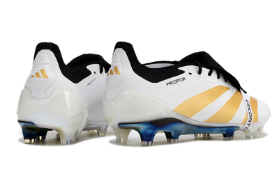 Adidas Predator Elite Foldover Tongue FG Firm Ground Soccer Cleats - White/Gold/Black