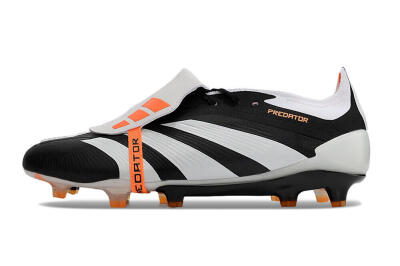 Adidas Predator Elite Foldover Tongue FG Firm Ground Soccer Cleats - White/Black/Orange