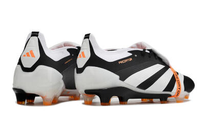 Adidas Predator Elite Foldover Tongue FG Firm Ground Soccer Cleats - White/Black/Orange