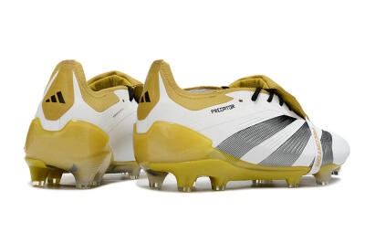 Adidas Predator Elite Foldover Tongue FG Firm Ground Soccer Cleats - White/Black/Yellow