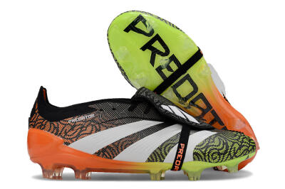 Adidas Predator Elite Foldover Tongue FG Firm Ground Soccer Cleats - Black/White/Green