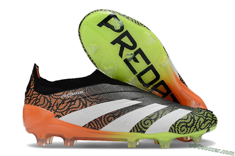 Adidas Predator Accuracy+ FG Firm Ground Soccer Cleats - Black/White/Orange 1