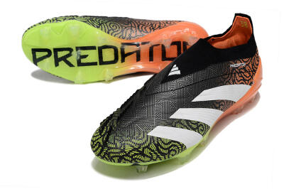 Adidas Predator Accuracy+ FG Firm Ground Soccer Cleats - Black/White/Orange