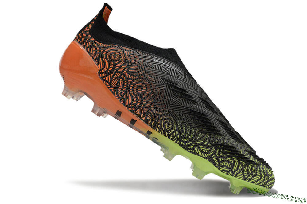 Adidas Predator Accuracy+ FG Firm Ground Soccer Cleats - Black/White/Orange 4