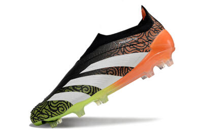 Adidas Predator Accuracy+ FG Firm Ground Soccer Cleats - Black/White/Orange