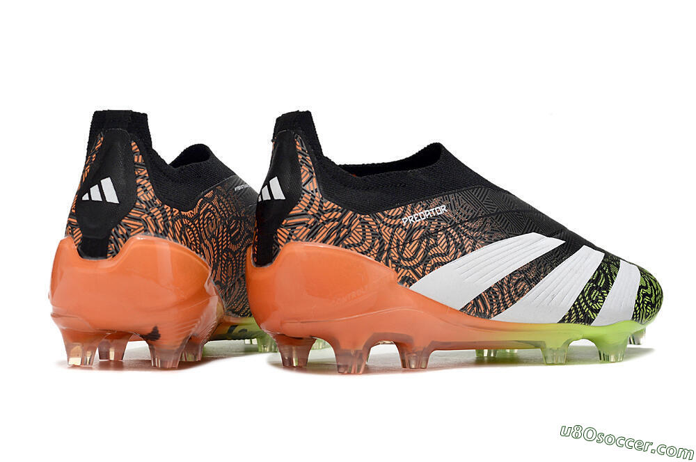 Adidas Predator Accuracy+ FG Firm Ground Soccer Cleats - Black/White/Orange 6