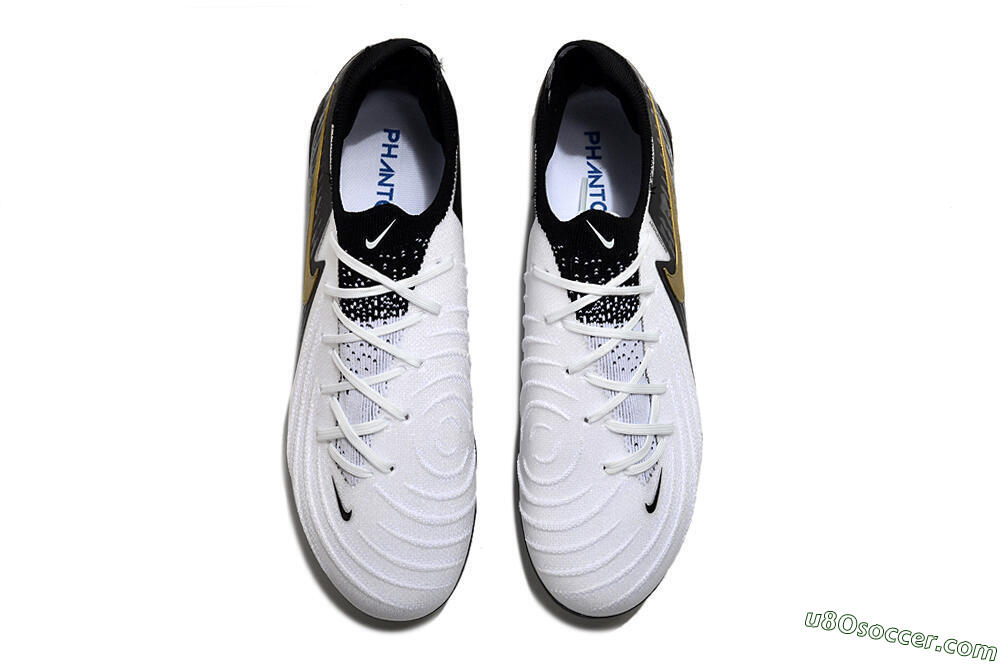 Nike Phantom Luna Elite AG Artificial Grass Soccer Cleats - White/Black/Gold 4