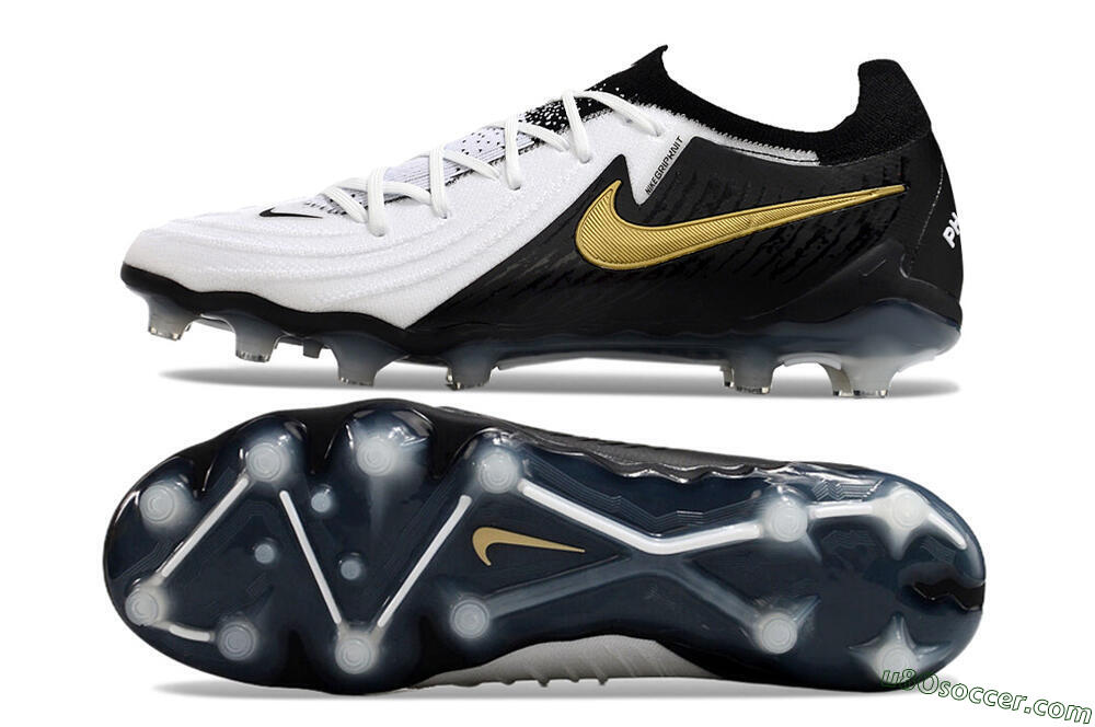Nike Phantom Luna Elite AG Artificial Grass Soccer Cleats - White/Black/Gold 0
