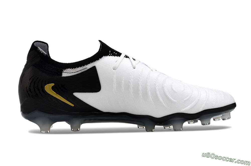 Nike Phantom Luna Elite AG Artificial Grass Soccer Cleats - White/Black/Gold 6