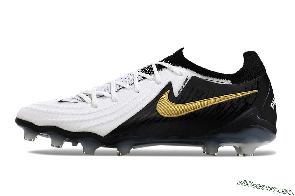 Nike Phantom Luna Elite AG Artificial Grass Soccer Cleats - White/Black/Gold 2