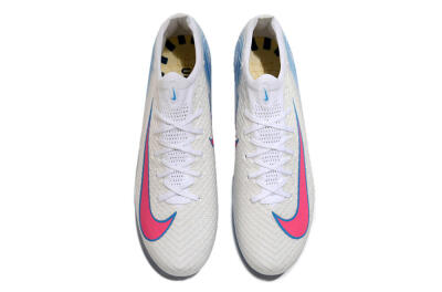 Nike Air Zoom Mercurial Vapor 16 Elite AG Artificial Grass Soccer Cleats - White/Pink/Blue