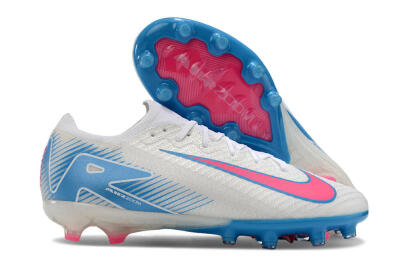 Nike Air Zoom Mercurial Vapor 16 Elite AG Artificial Grass Soccer Cleats - White/Pink/Blue