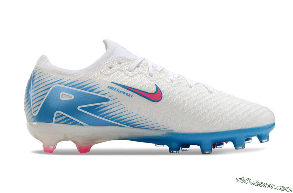 Nike Air Zoom Mercurial Vapor 16 Elite AG Artificial Grass Soccer Cleats - White/Pink/Blue 7
