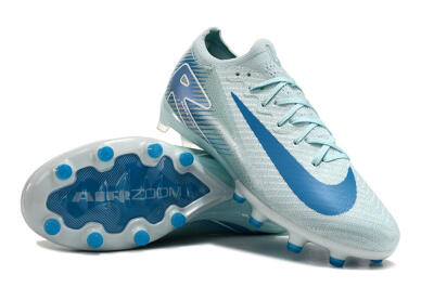 Nike Air Zoom Mercurial Vapor 16 Elite AG Artificial Grass Soccer Cleats - Jade/Beige/Blue