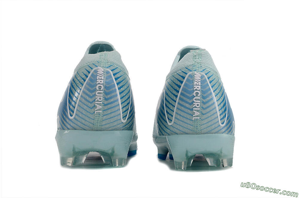 Nike Air Zoom Mercurial Vapor 16 Elite AG Artificial Grass Soccer Cleats - Jade/Beige/Blue 5