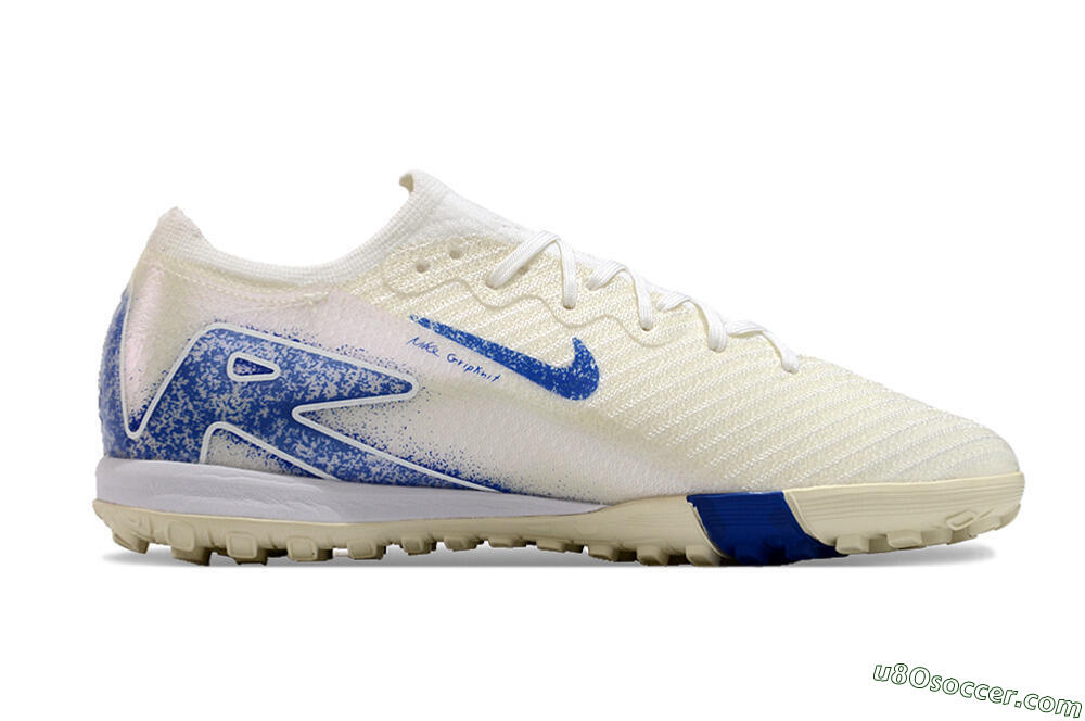 Nike Air Zoom Mercurial Vapor 16 Elite TF Artificial Turf Soccer Shoes - Beige/Blue 7