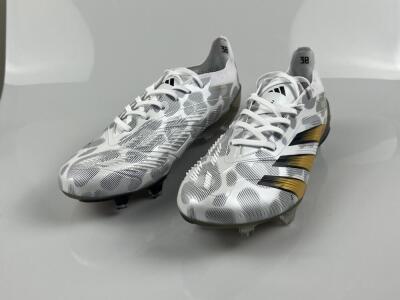 Adidas Predator Elite FG Firm Ground Soccer Cleats - White/Grey/Gold